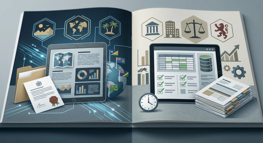 Licence-jurisdiction comparison between an offshore licence and a UK regulator register check